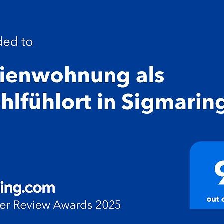 Ferienwohnung Als Wohlfuehlort In 锡格马林根 外观 照片